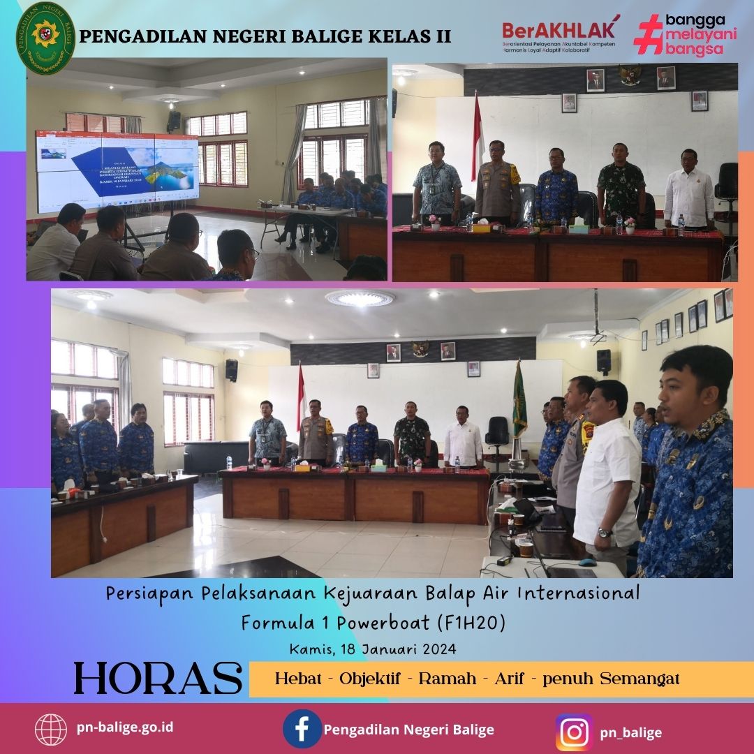 Persiapan Pelaksanaan Kejuaraan Balap Air Internasional Formula 1 Powerboat (F1H20) Persiapan Pelaksanaan Kejuaraan Balap Air Internasional Formula 1 Powerboat (F1H20)